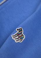 PS Paul Smith Appliquéd Half-zip Cotton Sweatshirt Blue