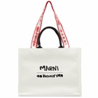 Marni X No Vacancy Inn Shopping Bag in Shell/Black