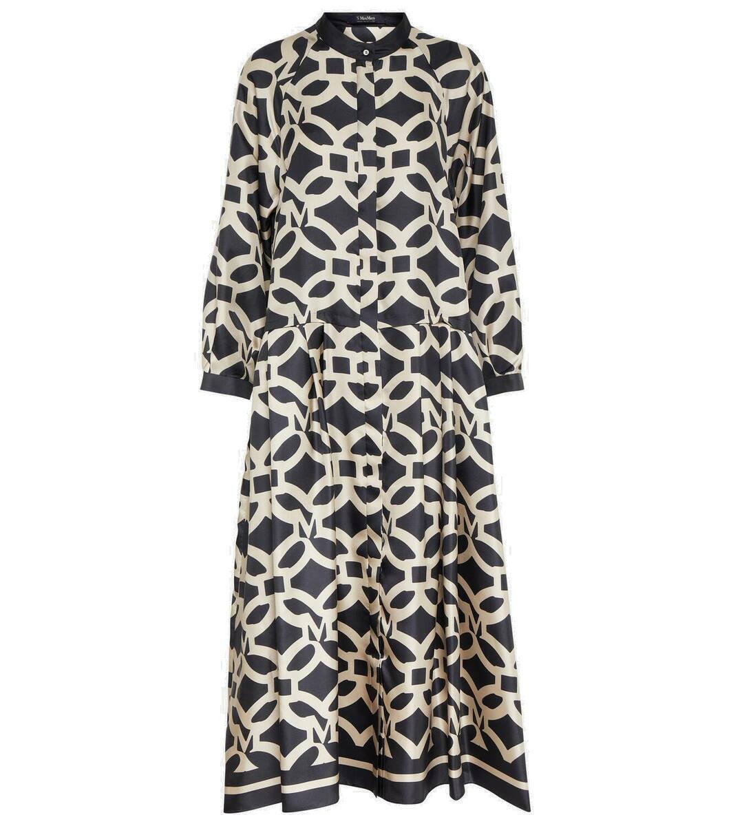 S Max Mara Rossana printed silk twill midi dress S Max Mara