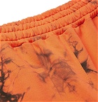 Helmut Lang - Tie-Dyed Loopback Cotton-Jersey Shorts - Men - Orange