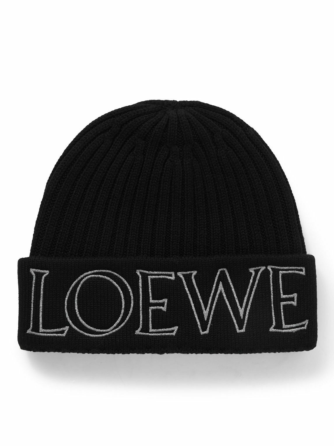 Loewe Logo embroidered wool beanie Loewe
