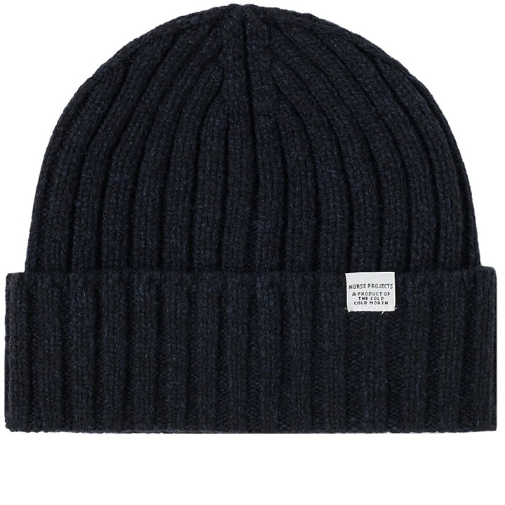 Photo: Norse Projects Wide Rib Beanie Dark Navy