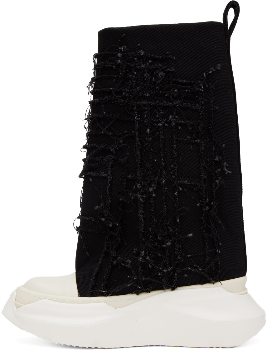 新品【Rick Owens】Slashed Fogachine Abstract Rick Owens DRKSHDW Black Slashed Fogachine Sneakers Rick Owens Drkshdw