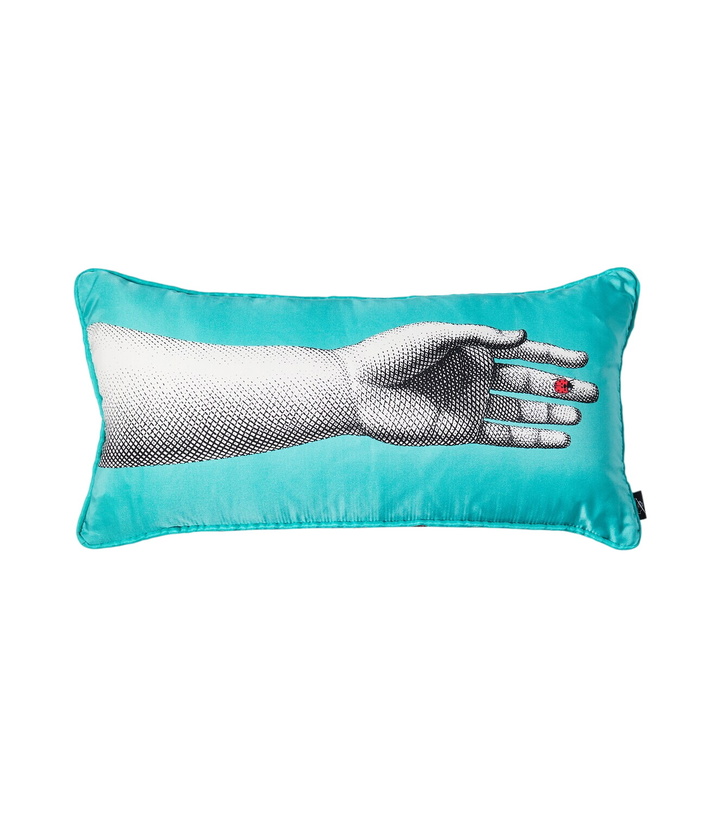 Photo: Fornasetti Mano printed silk and cotton-blend cushion
