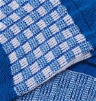 Pantherella - Barbados Stretch Cotton-Blend No-Show Socks - Blue