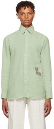 Lukhanyo Mdingi Green Linen Shirt