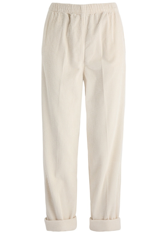 Photo: American Vintage Padow Cropped Corduroy Trousers Ecru