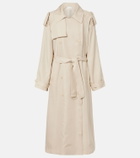 The Frankie Shop Veyron ovesized twill trench coat