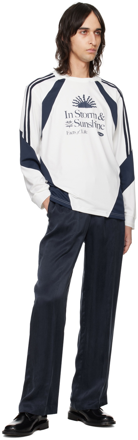 Kijun Navy & White Sunshine Football Long Sleeve T-Shirt