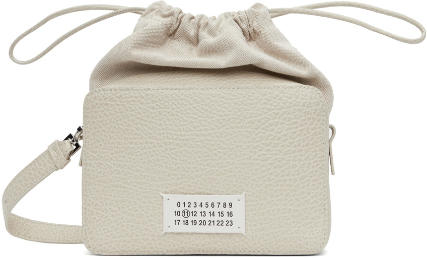 Maison Margiela Beige Logo Crossbody Bag