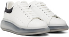 Alexander McQueen White & Navy Oversized Sneakers