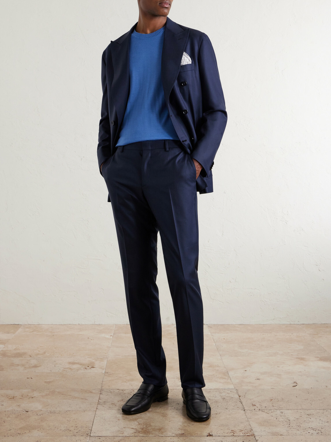 John Smedley - Bill Nighy Merino Wool T-Shirt - Blue