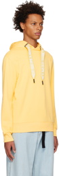 Moncler Yellow Embroidered Drawstring Hoodie