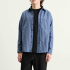 Randy's Garments Men's Randy’s Garments  3 Pocket Work Shirt in Blue Stripe Jacquard