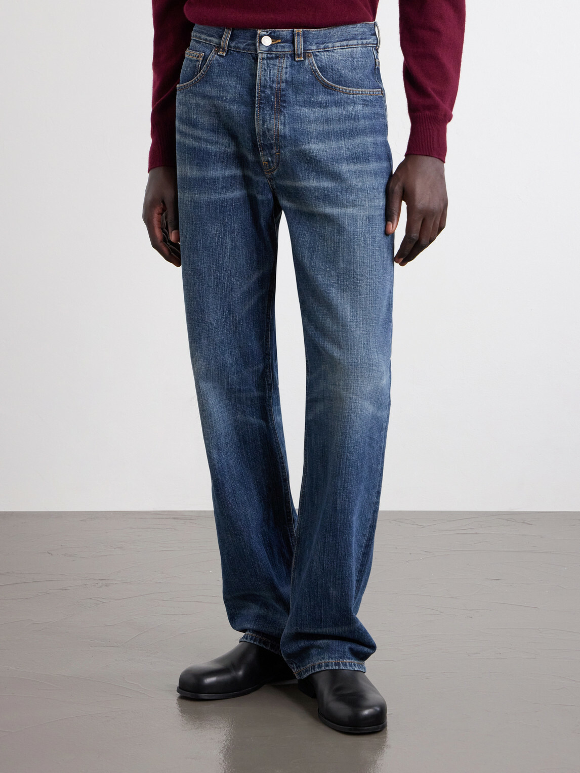 Jeanerica - Vega Straight-Leg Mid-Rise Cotton-Blend Jeans - Blue