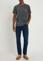 Nudie Jeans Roy Printed Cotton T-shirt Charcoal
