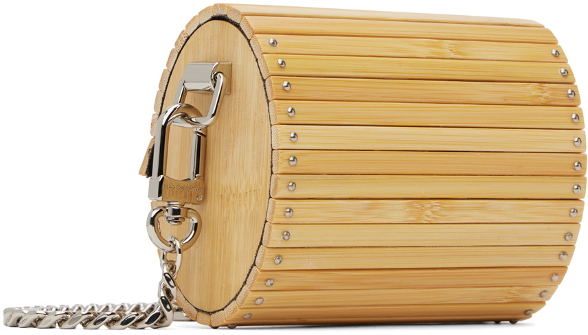 Feng Chen Wang Beige Mini Crossbody Bamboo Bag