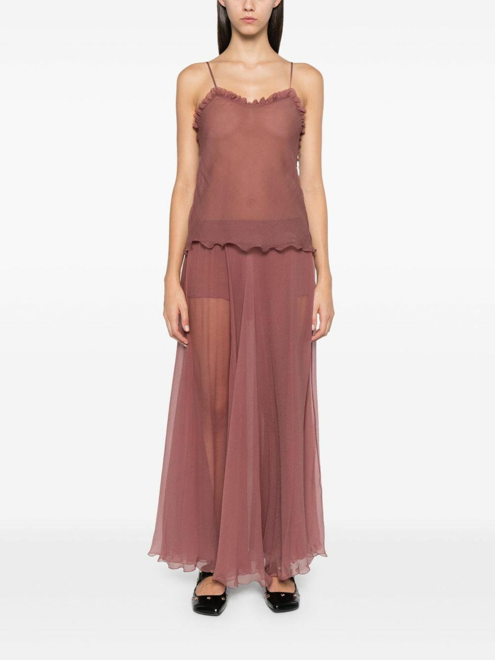 Chloé Ruffled Tank Top