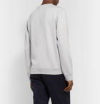 A.P.C. - Logo-Print Mélange Loopback Cotton-Jersey Sweatshirt - Light gray