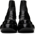 LOEWE Black Wedge Loafer Boots