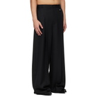 EGONlab Black Fluid Tailored Wide Leg Trousers
