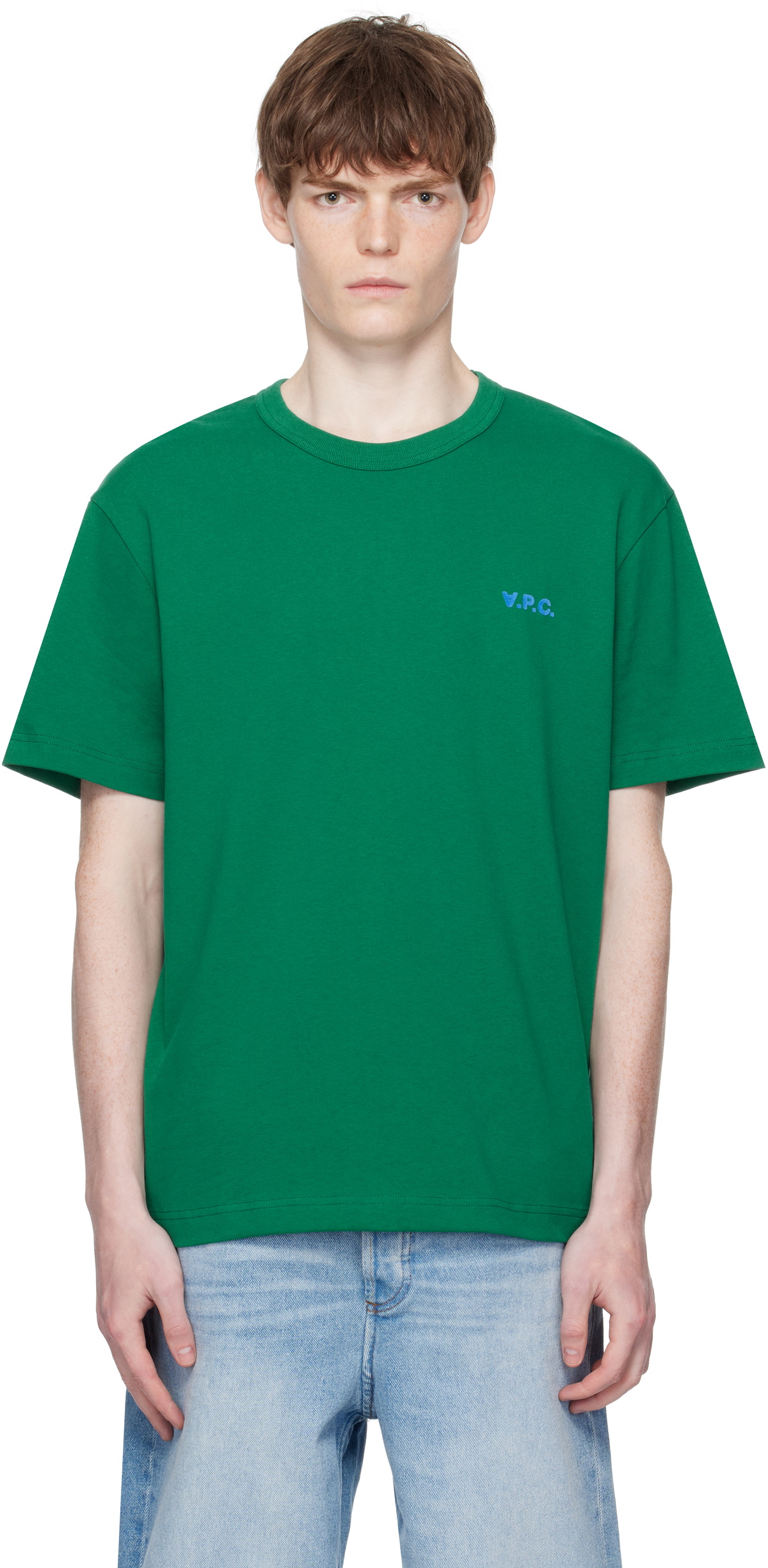 A.P.C. Green Boxy Petit 'VPC' T-shirt A.P.C.