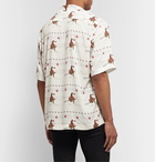 Rhude - Camp-Collar Printed Woven Shirt - White