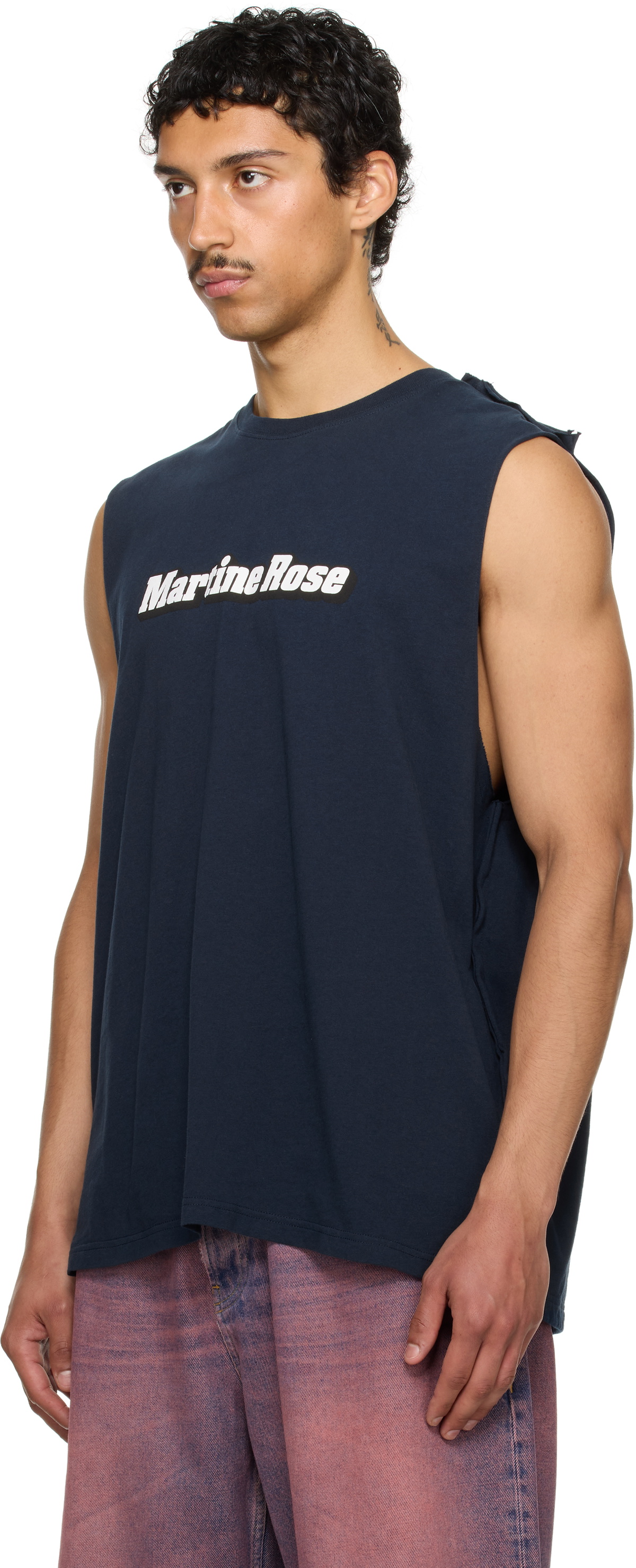Martine Rose SSENSE Exclusive Navy Double T-shirt