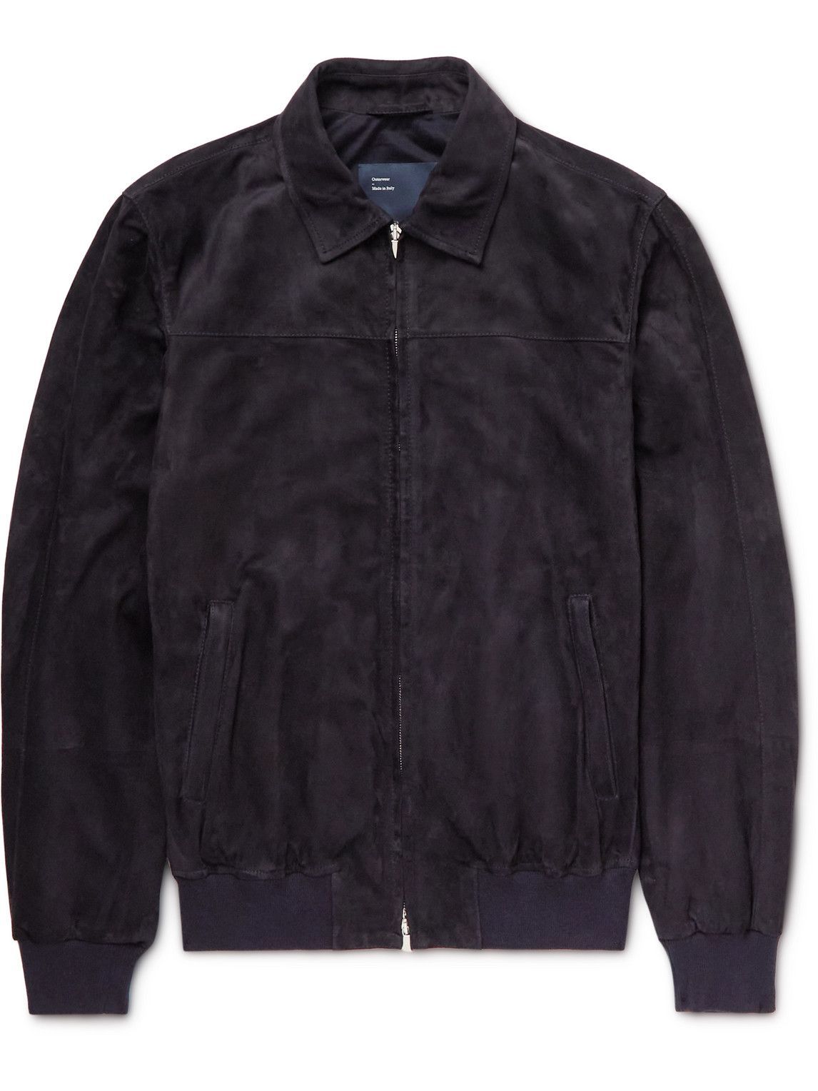 Thom Sweeney - Suede Bomber Jacket - Blue Thom Sweeney