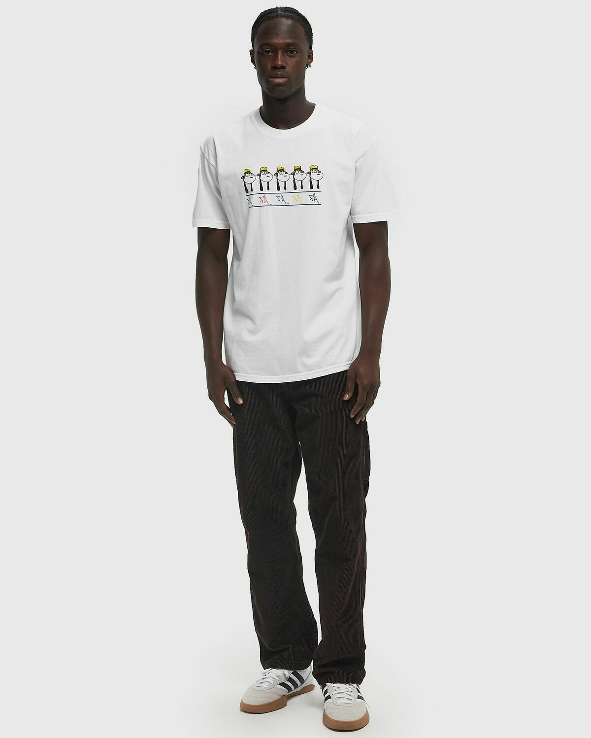 Fucking Awesome Spike Repeat Short Sleeve Tee White Mens Shortsleefe