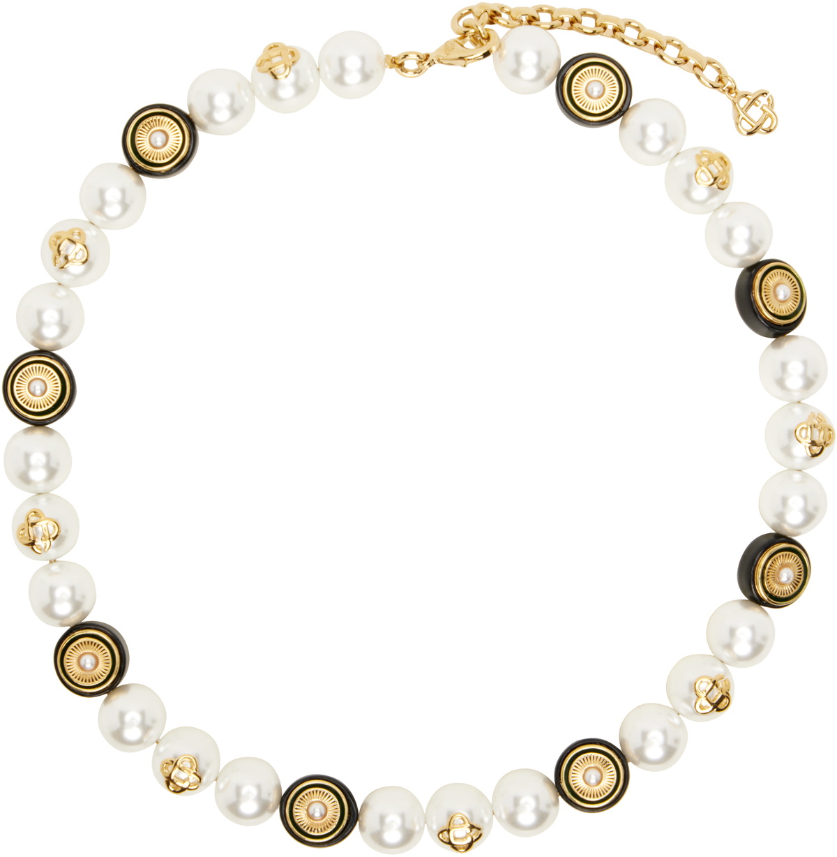 Casablanca White Spoke Wheel Necklace