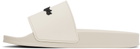 Palm Angels Beige New Logo Pool Slides