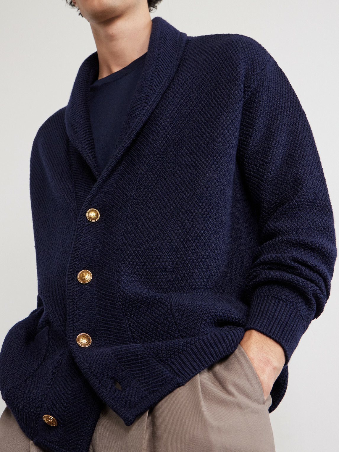 Valentino Garavani - Knit Wool Cardigan - Blue