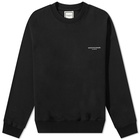 Wooyoungmi Men's Box Logo Crew Sweat in Black