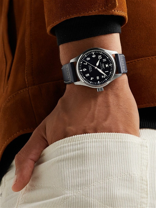 Photo: IWC Schaffhausen - Pilot's Mark XX Automatic 40mm Stainless Steel and Leather Watch, Ref. No. IWIW328203