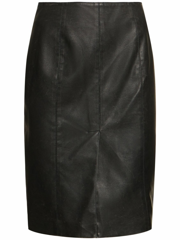 Photo: MSGM Faux Leather Midi Skirt