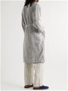 Cleverly Laundry - Striped Cotton-Terry Robe - Gray