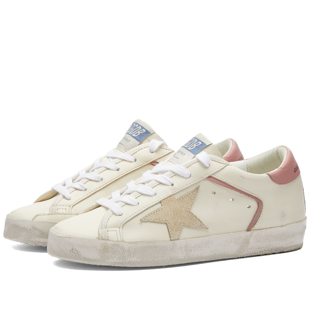 Golden Goose Women's Super Star Leather Sneakers in Cream/Seedpearl/Ash ...