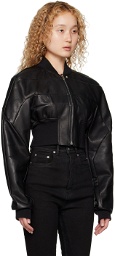 Rick Owens Black Collage Leather Jacket
