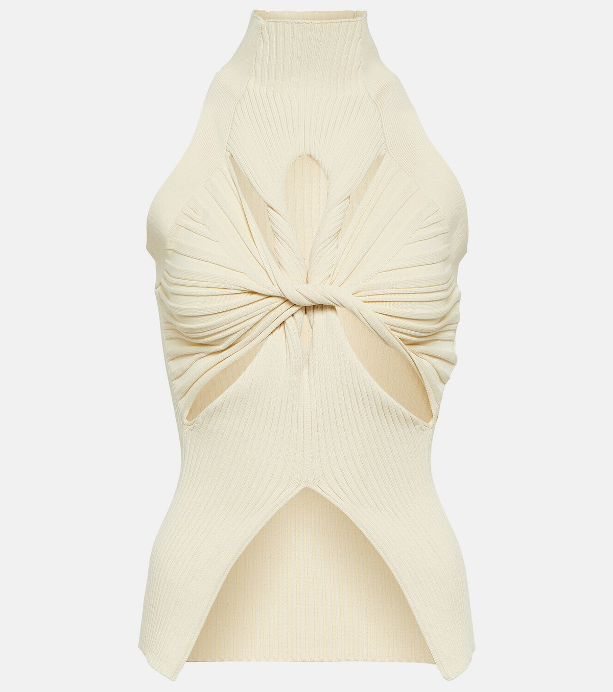 Dion Lee Ribbed-knit cutout top