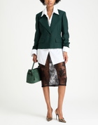Ferragamo Womens Blazer Emerald in Green
