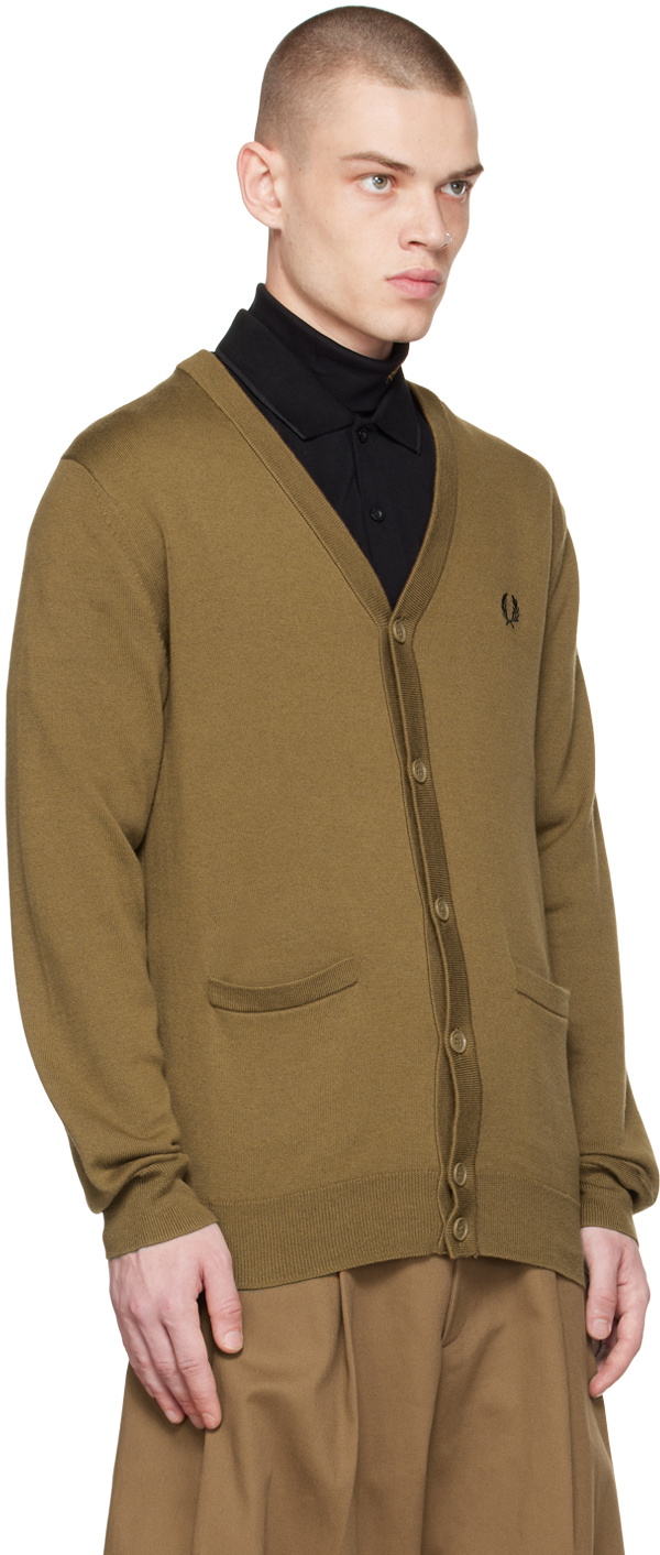 Fred Perry Khaki Classic Cardigan Fred Perry