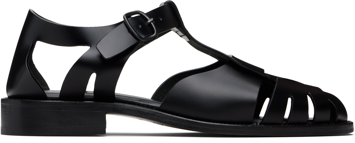 HEREU Black Pesca Sandals