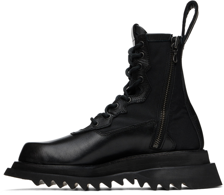 Julius Black Double Sole Combat Boots Julius
