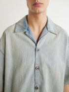 LOEWE - Camp-Collar Denim Shirt - Blue