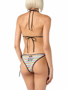 MC2 Saint Barth Women Crochet Triangle Bikini Maleah With Pacthes | Beepy Bella Special Edition
