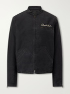RRL - Logo-Embroidered Cotton Bomber Jacket - Black