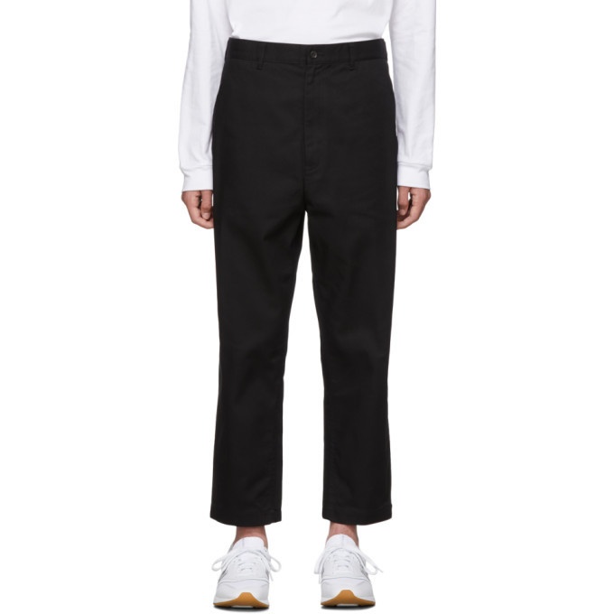 Photo: Comme des Garcons Homme Black Serge Washed Trousers