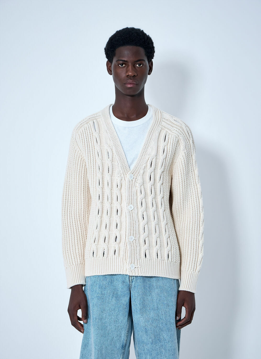 Lacoste Cable Knit Cardigan