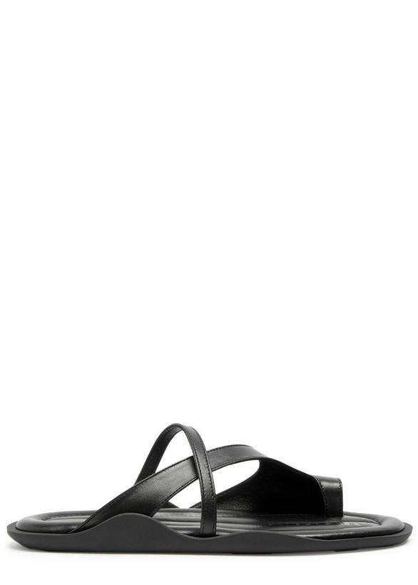 Photo: Gia Borghini Riley Leather Thong Sandals Black